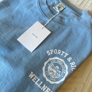 Sporty and Rich Light Blue Emblem T-shirt
